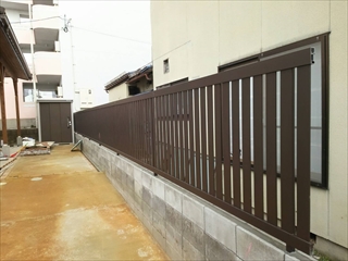 フェンス設置・撤去工事後の画像